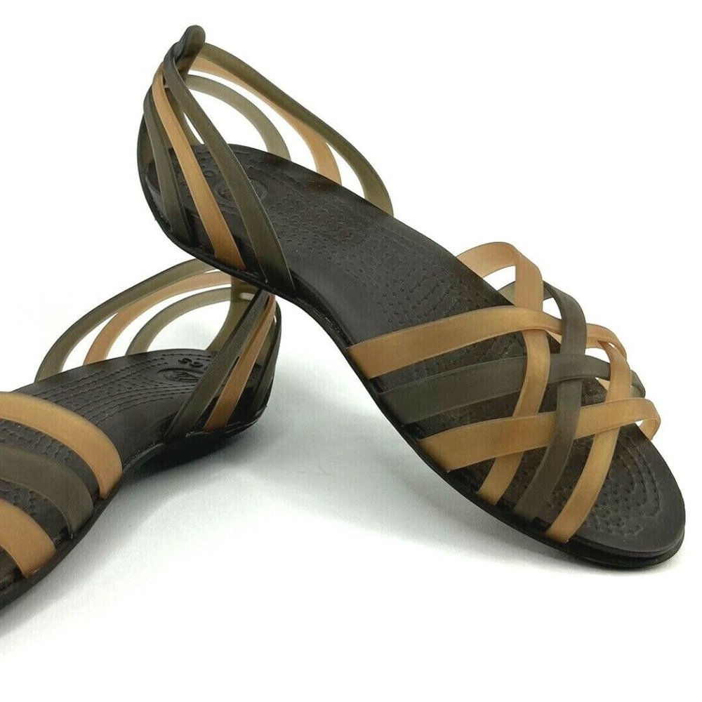 Crocs Womens Huarache Flat Open Toe Sandal Shoes